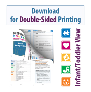 DRDP 2015 Pocket Rating Booklet Infant/Toddler View for Double-Sided Printing