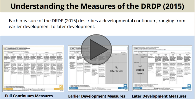 Interactive Tutorial: Understanding the Measures of the DRDP 2015