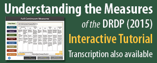 Interactive Tutorial: Understanding the Measures of the DRDP