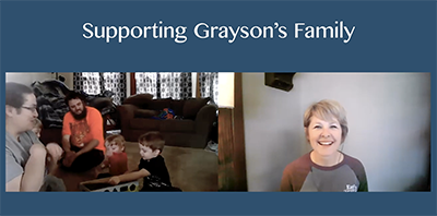screenshot of video Supporting Grayson's Family