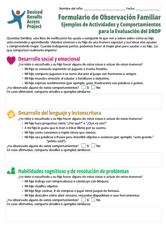 Family Observation Form