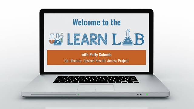 Screenshot from recorded webinar: Learn Lab: Using the DRDP to Measure Child Progress