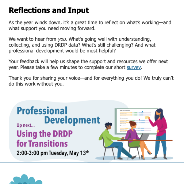 Screenshot from May 2025 Connect Newsletter